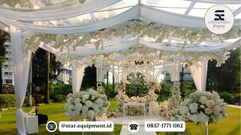 Sewa Tenda Transparan Dekorasi Kain Juntai Mewah Jakarta