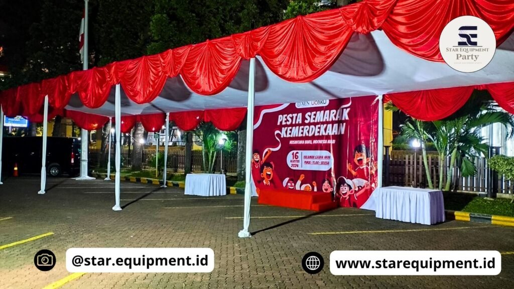 SEWA TENDA PLAFON MERAH PUTIH JAKARTA