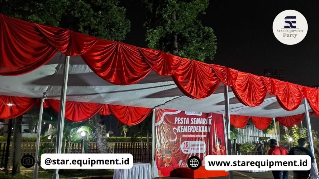 SEWA TENDA PLAFON MERAH PUTIH JAKARTA