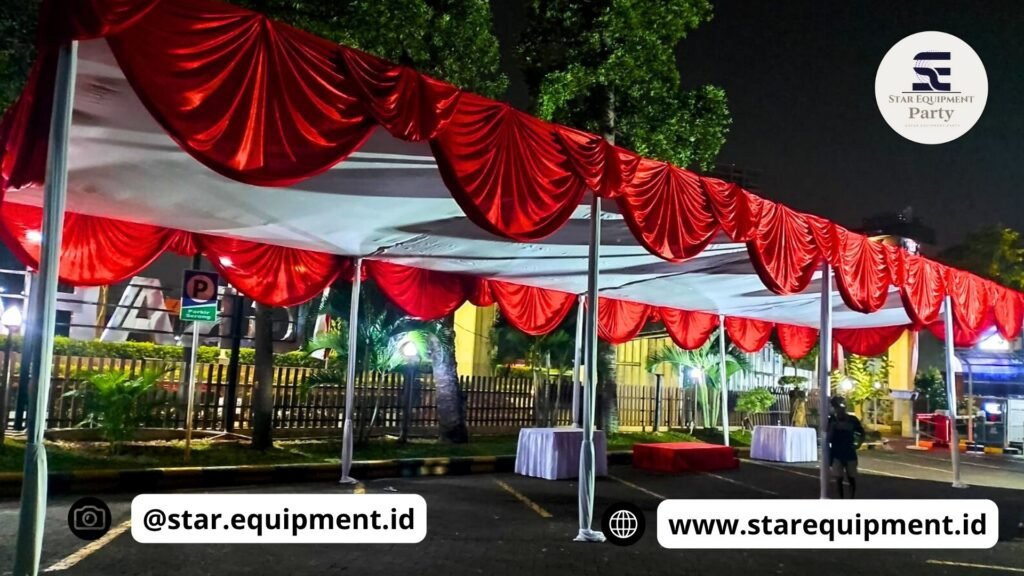 SEWA TENDA PLAFON MERAH PUTIH JAKARTA