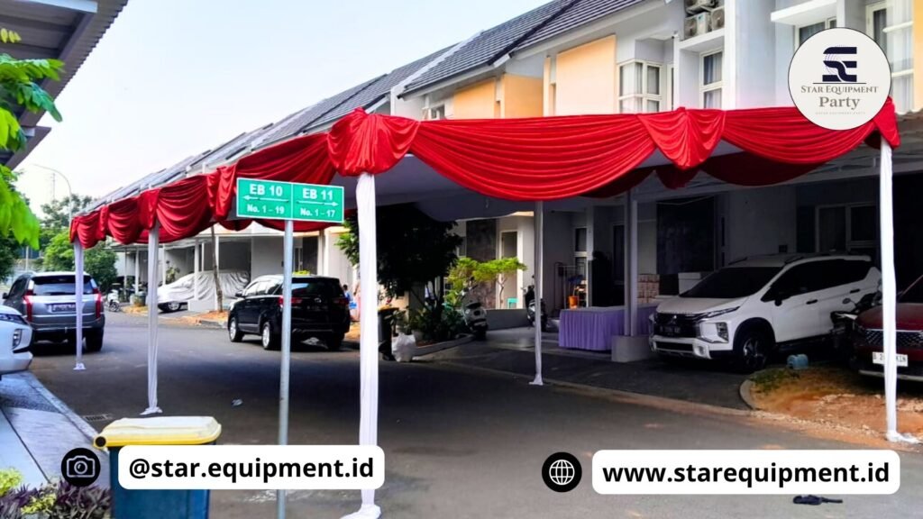 SEWA TENDA PLAFON MERAH PUTIH JAKARTA